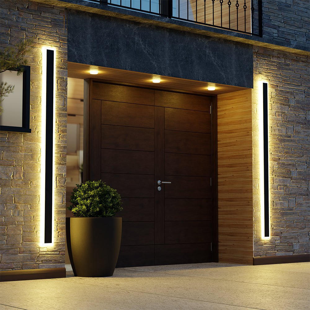 Modern Outdoor Wall Lamp LED Linear Bar Front