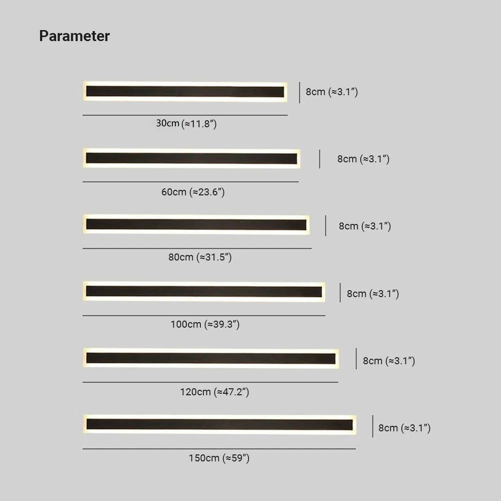 Modern Outdoor Wall Lamp LED Linear Bar Side