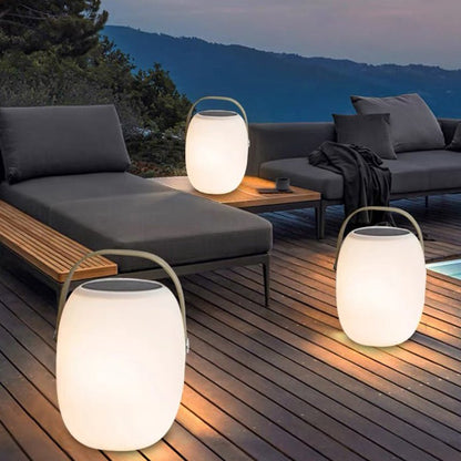 Modern PE Basket Solar LED Outdoor Portable Light Hero