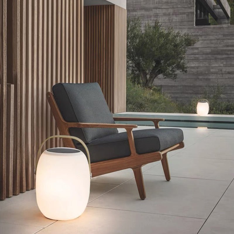 Modern PE Basket Solar LED Outdoor Portable Light View 12