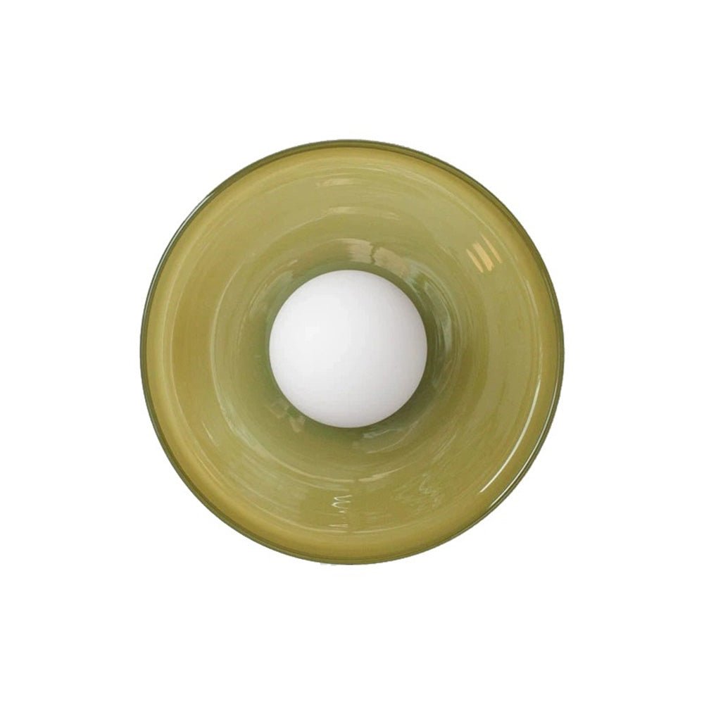 Modern Round Flush Mount Kitchen Flush Ceiling Light Close Up