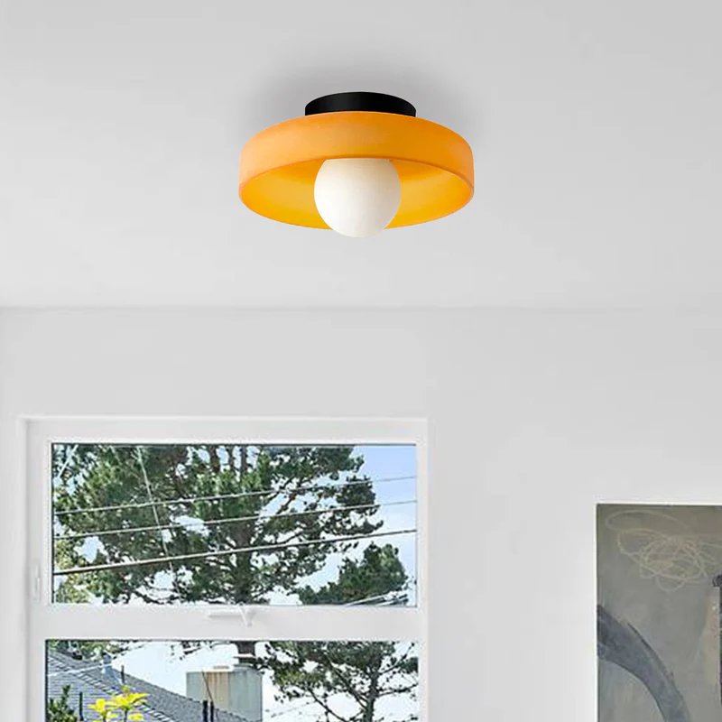 Modern Round Flush Mount Kitchen Flush Ceiling Light View 12