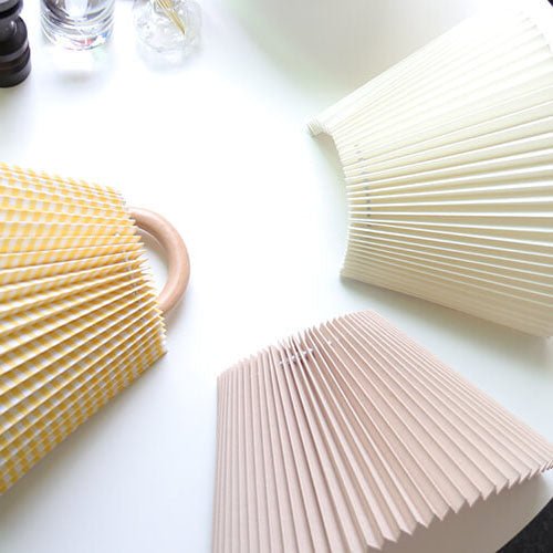 Modern Solid Wood Wall Sconce Pleated Semi-Circle Shade Angle