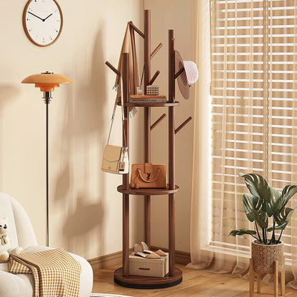 Modern Timber Coat Rack Tree Branch Stand Back