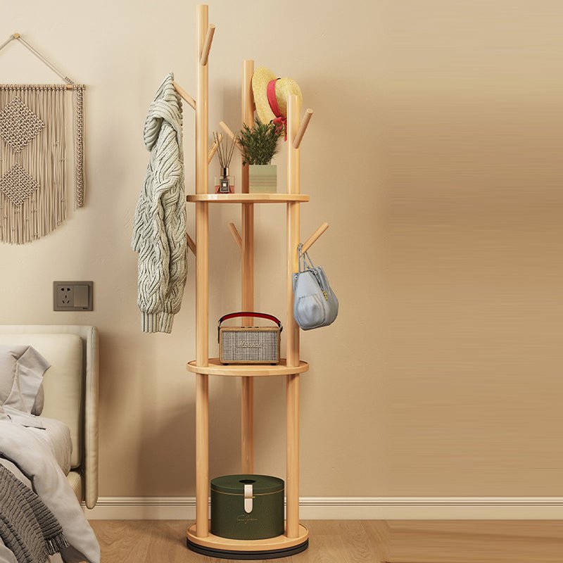 Modern Timber Coat Rack Tree Branch Stand Close Up