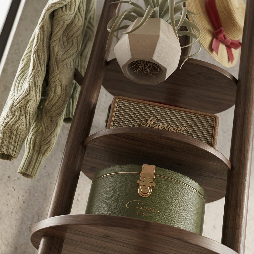 Modern Timber Coat Rack Tree Branch Stand Detail