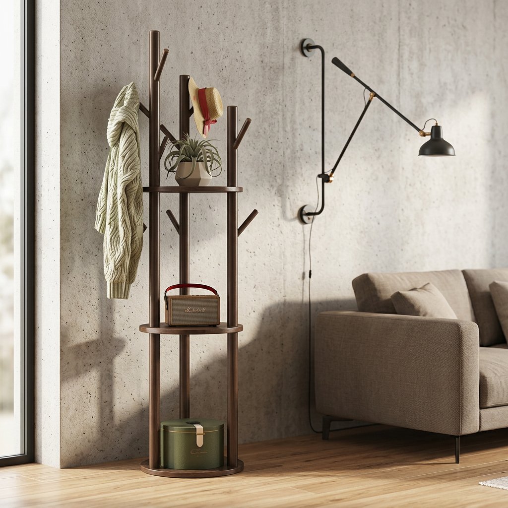 Modern Timber Coat Rack Tree Branch Stand Hero