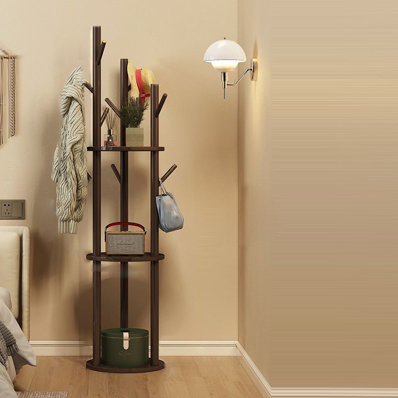 Modern Timber Coat Rack Tree Branch Stand Side
