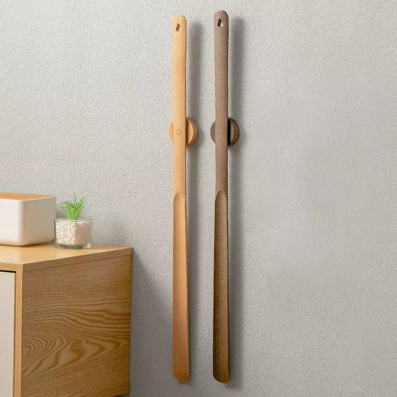 Modern Timber Wall Mounted Shoe Horn Collapsible Back