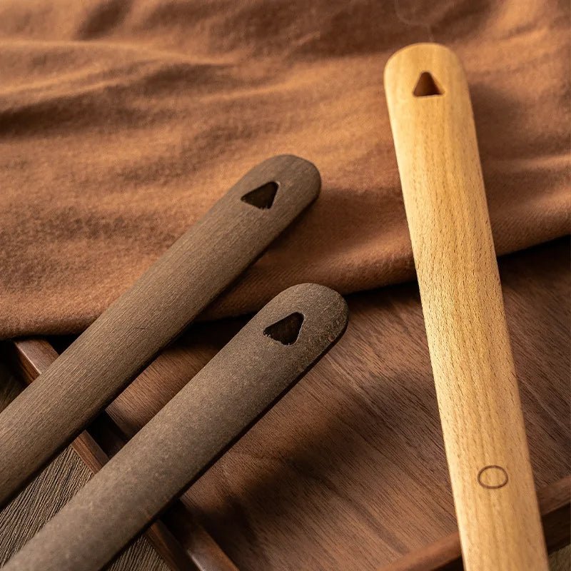 Modern Timber Wall Mounted Shoe Horn Collapsible Close Up
