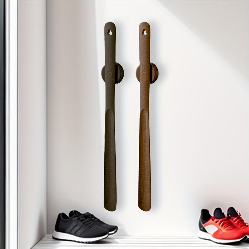 Modern Timber Wall Mounted Shoe Horn Collapsible Detail