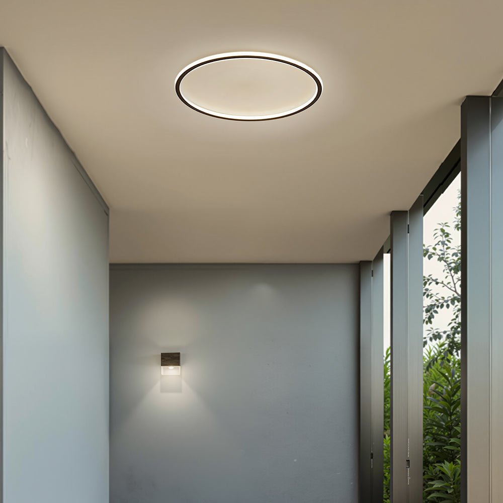 Modern Ultra-thin Round Low Ceiling Light Back