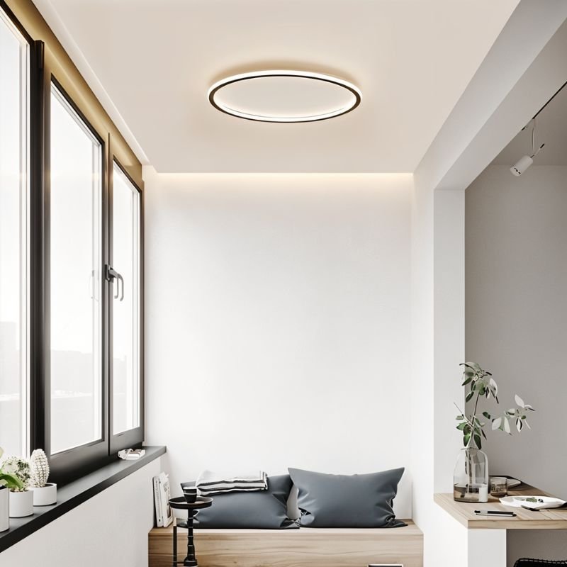 Modern Ultra-thin Round Low Ceiling Light Front