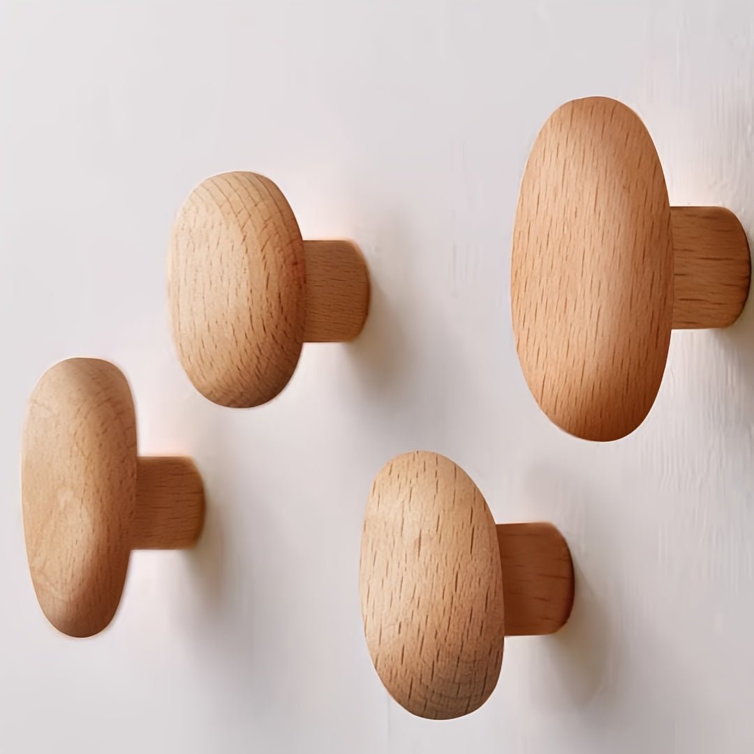 Modern Wood Pebble Wall Hook Floating Metal Bookshelf Full