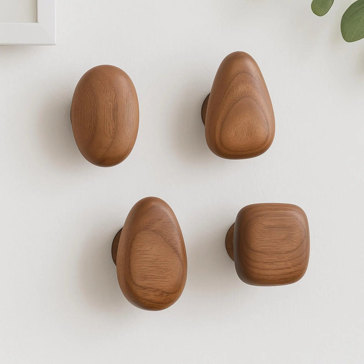 Modern Wood Pebble Wall Hook Floating Metal Bookshelf Lifestyle