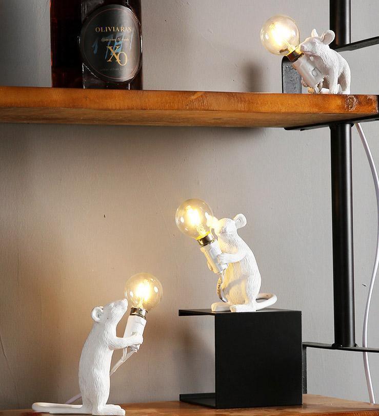 Playful Table Lamp in Unique Mouse Design | Creative Decoration Lighting for Home