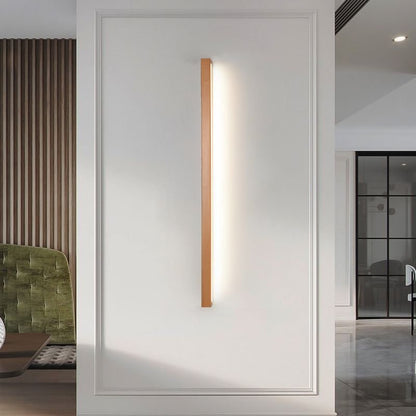 Muto Linear Mirror Wooden Front Vanity Wall Lamp Back