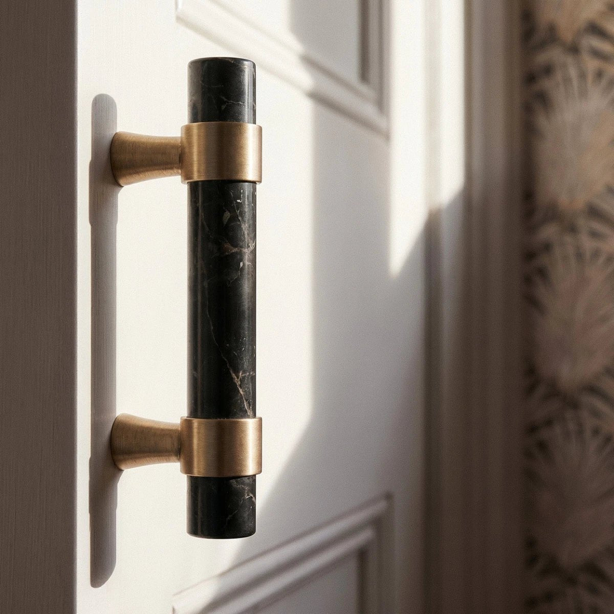 Natural Marble Cabinet Knob Pull Bar Cylindrical Alternate