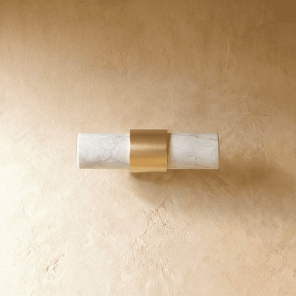 Natural Marble Cabinet Knob Pull Bar Cylindrical Detail