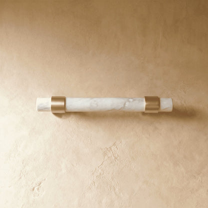 Natural Marble Cabinet Knob Pull Bar Cylindrical Side