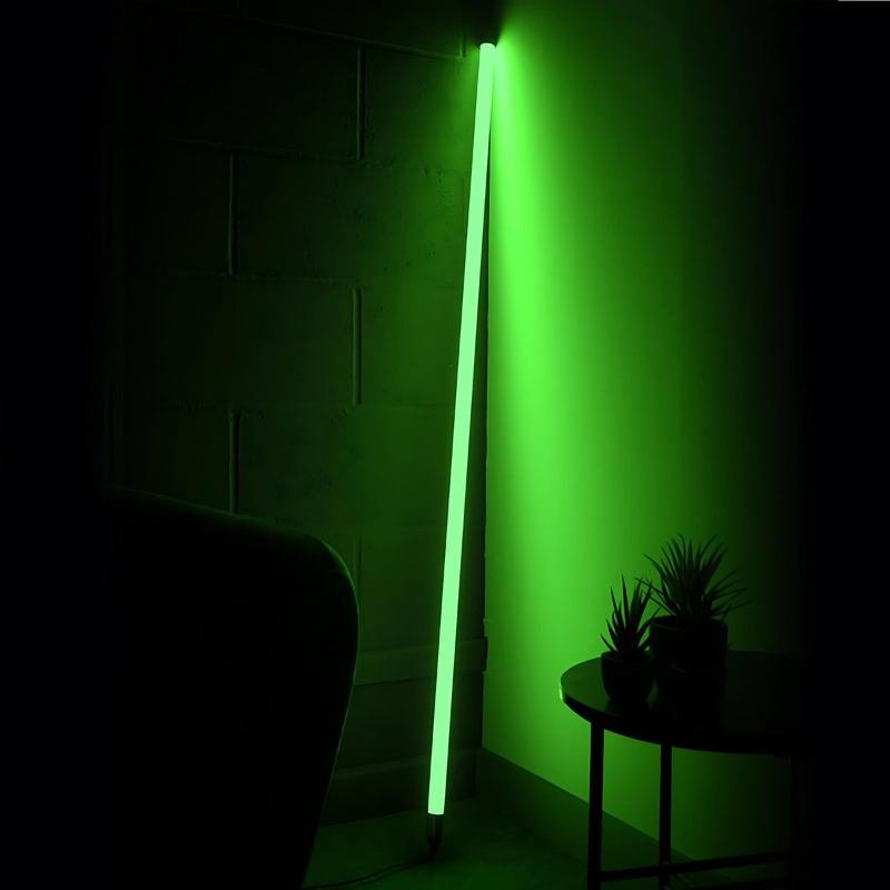 Neon Tube Floor Lamp Side