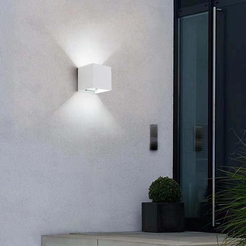 Nexu Modern Adjustable Square Outdoor Wall Lamp LED Close Up