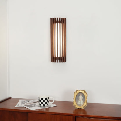 Neyra Walnut Indoor Wall Lamp Angle