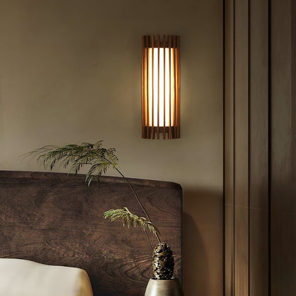 Neyra Walnut Indoor Wall Lamp Front