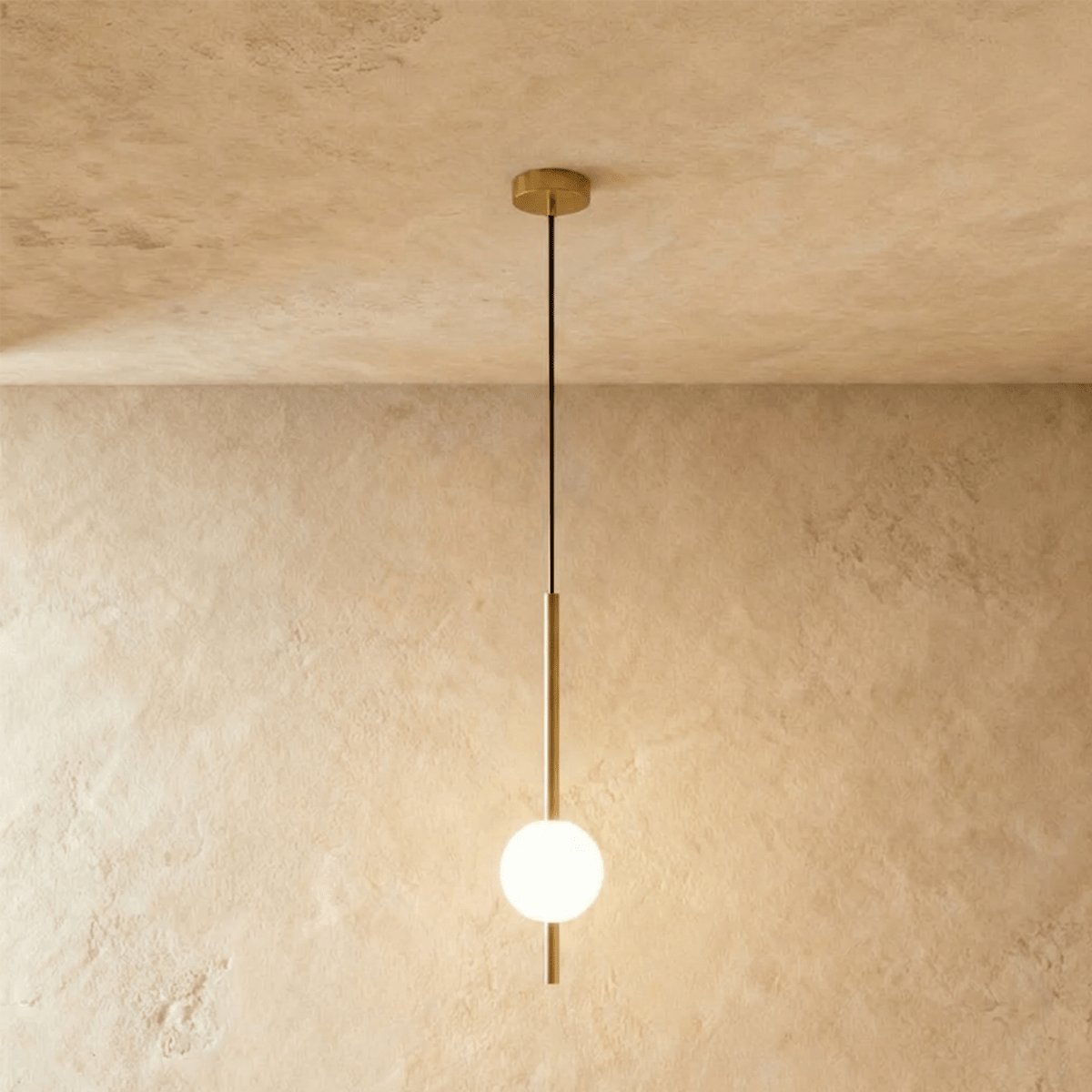 Nordic Glass Pendant Light Pierced Globe Back