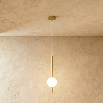 Nordic Glass Pendant Light Pierced Globe Back