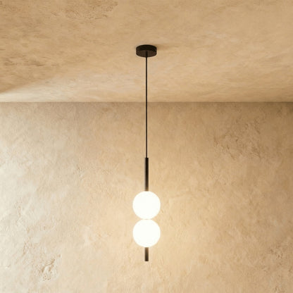 Nordic Glass Pendant Light Pierced Globe Detail