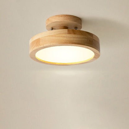 Nordic Log Round LED Semi-Flush Mount Ceiling Light View 17