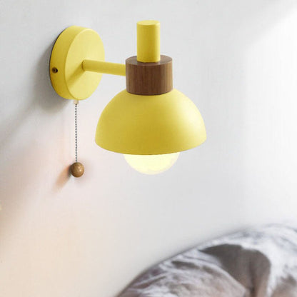 Nordic Macaron Globe Wall Sconce Lamp Dome Shade Angle
