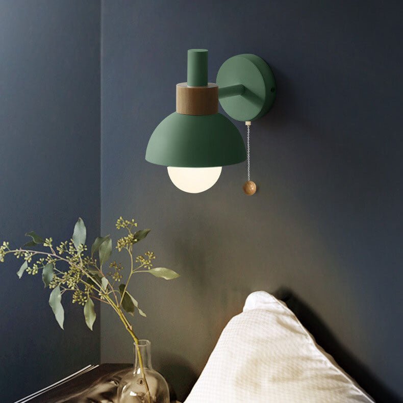 Nordic Macaron Globe Wall Sconce Lamp Dome Shade Lifestyle