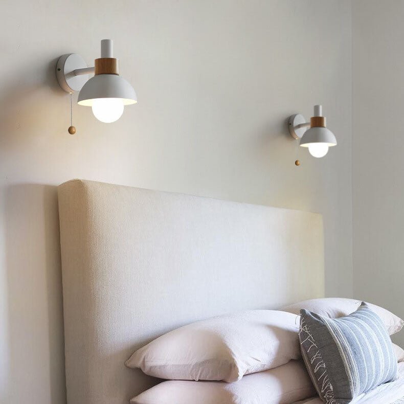 Nordic Macaron Globe Wall Sconce Lamp Dome Shade View 11