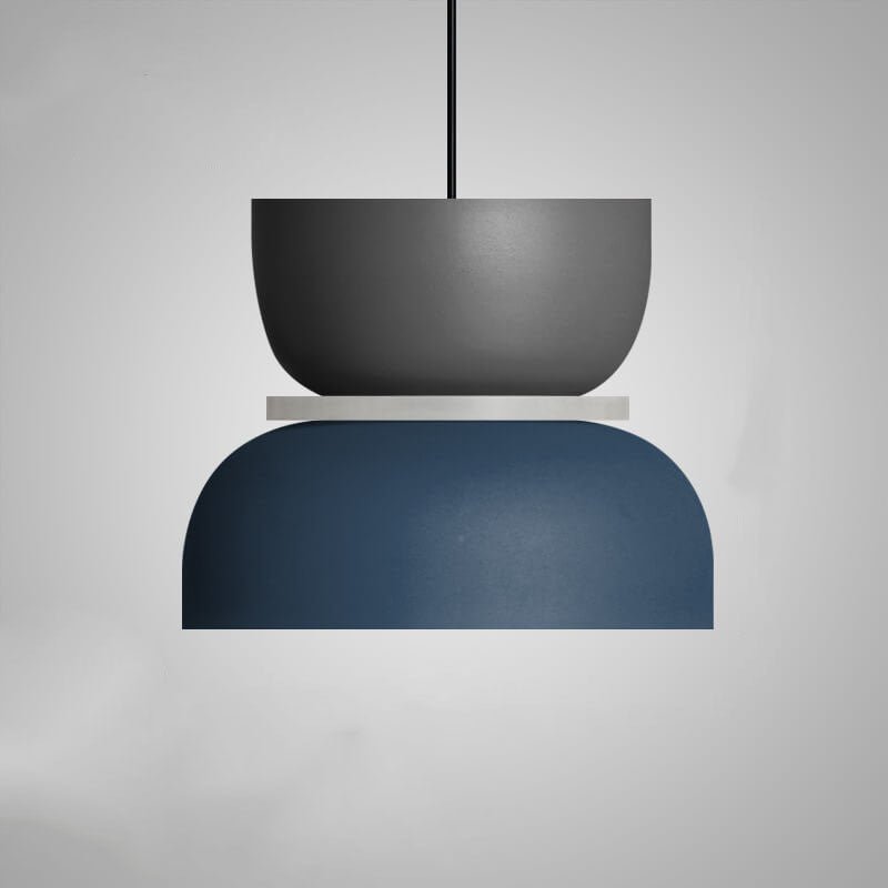Nordic Metal LED Pendant Light Macaron Tiered Shade View 16