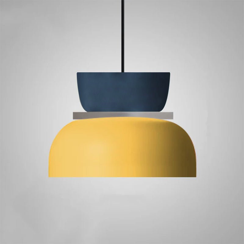 Nordic Metal LED Pendant Light Macaron Tiered Shade View 20