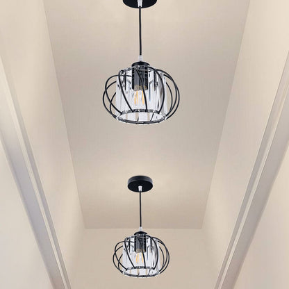 Nordic Simple Globular Glass Hallway Pendant Lighting Front