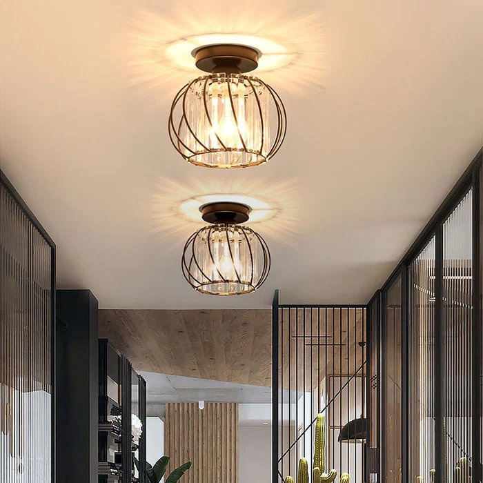 Nordic Simple Globular Glass Hallway Pendant Lighting View 11