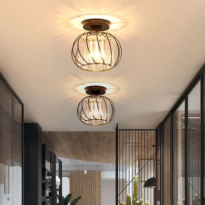 Nordic Simple Globular Glass Hallway Pendant Lighting View 11