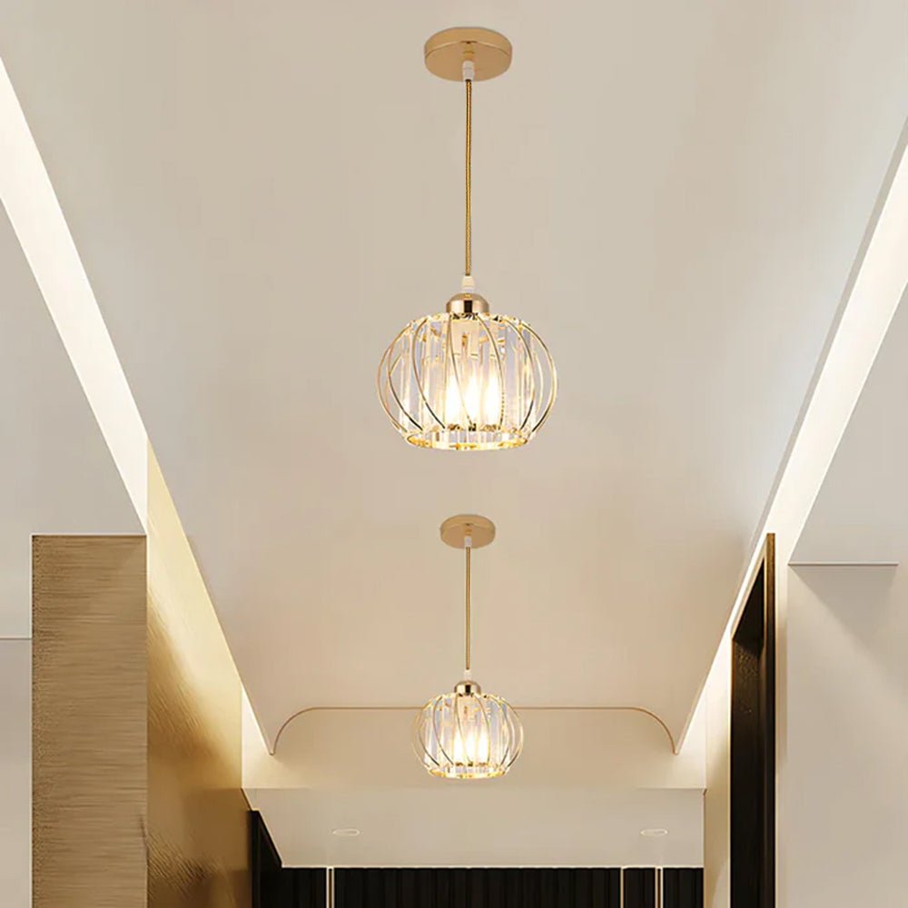 Nordic Simple Globular Glass Hallway Pendant Lighting View 17