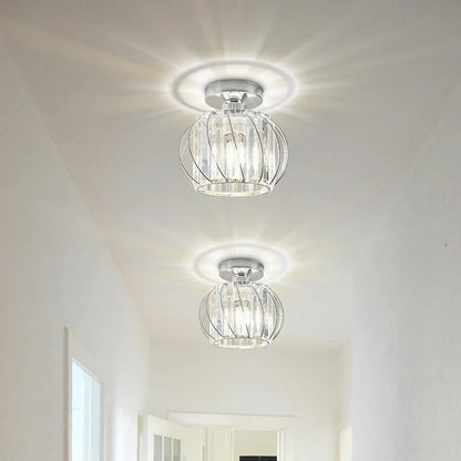 Nordic Simple Globular Glass Hallway Pendant Lighting View 34