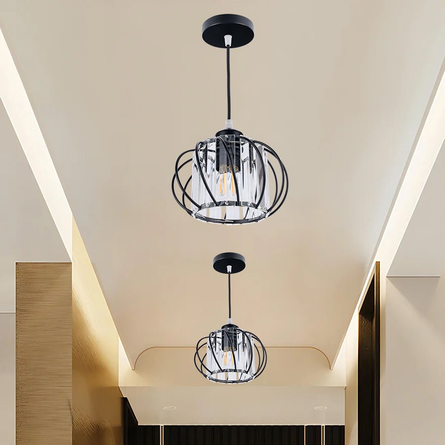 Nordic Simple Globular Glass Hallway Pendant Lighting View 36