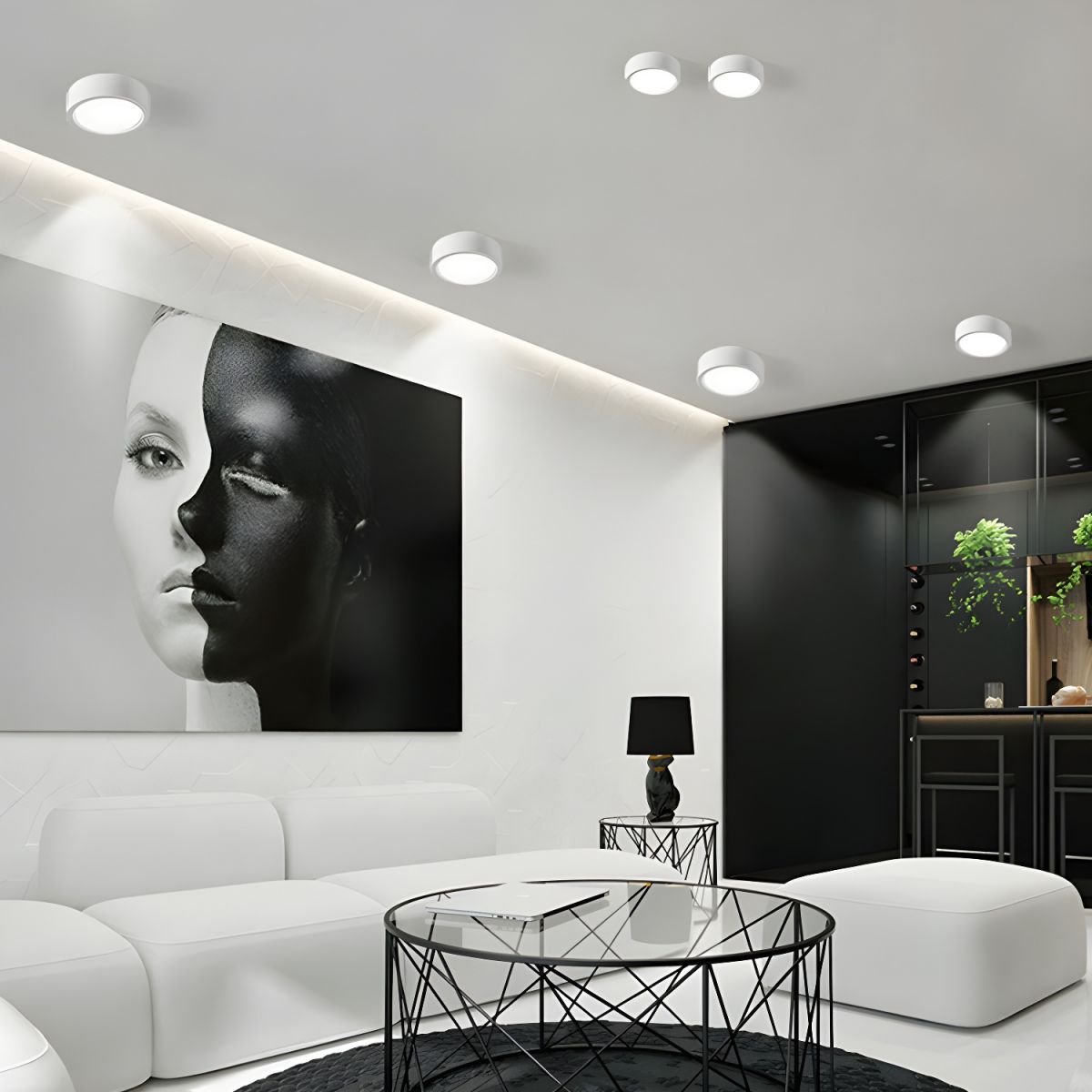 Nordic Style Indoor Surface Flush Ceiling Lights Detail