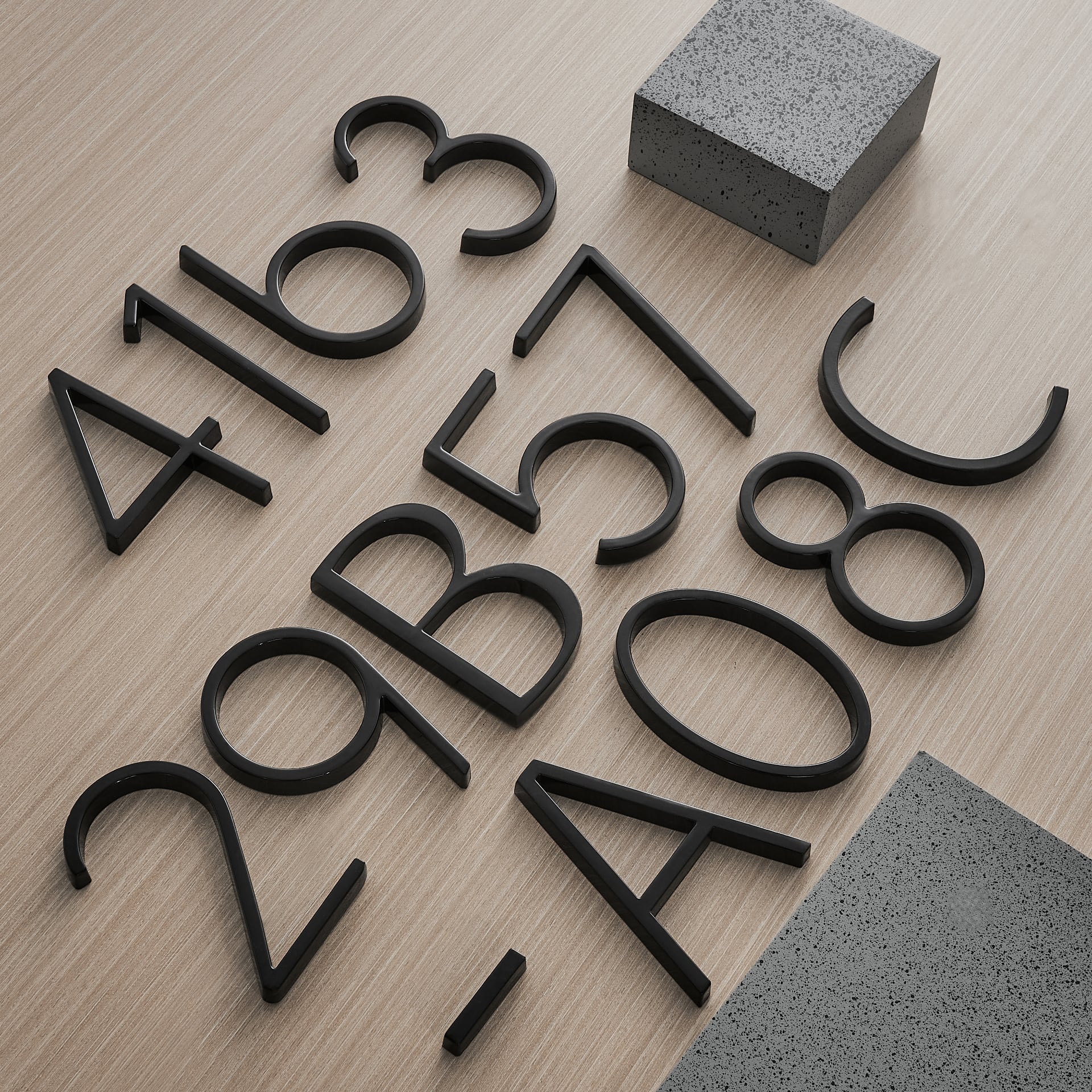 Modern House Numbers & Letters 3D Floating | Outdoor for Front Door & Wall