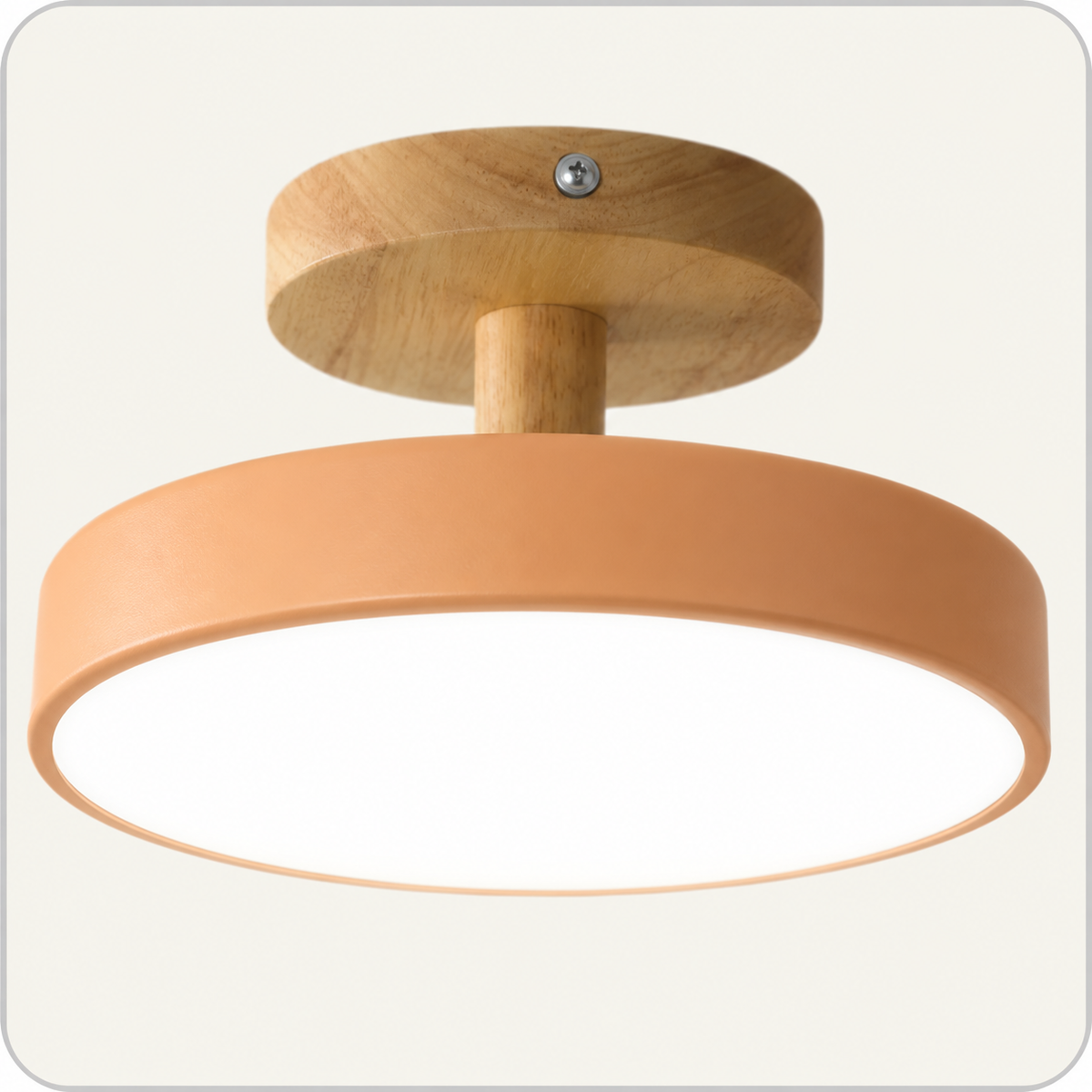 Plafonnier moderne en fer avec abat-jour cylindrique rond