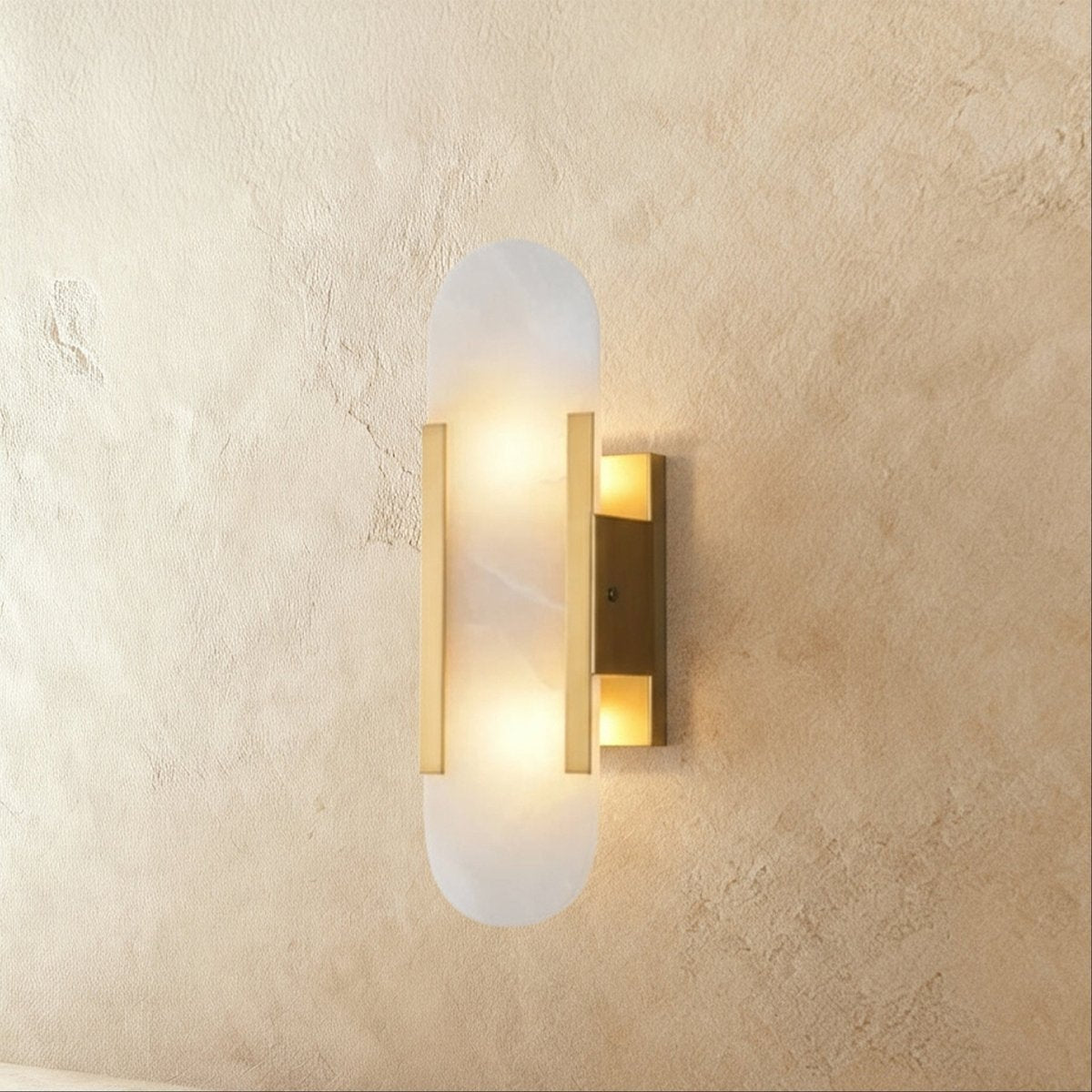 Post-Modern Alabaster Wall Lamp Capsule Shade Hero