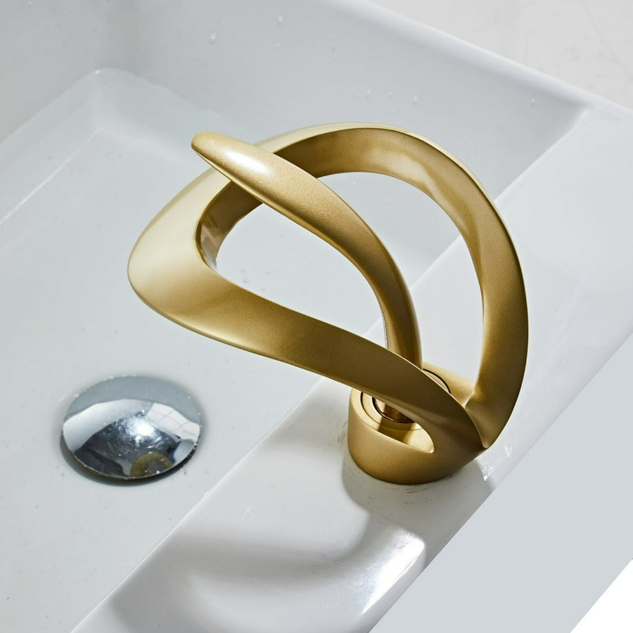 Designer Single Tap Handle Faucet | Abstract Water Spout