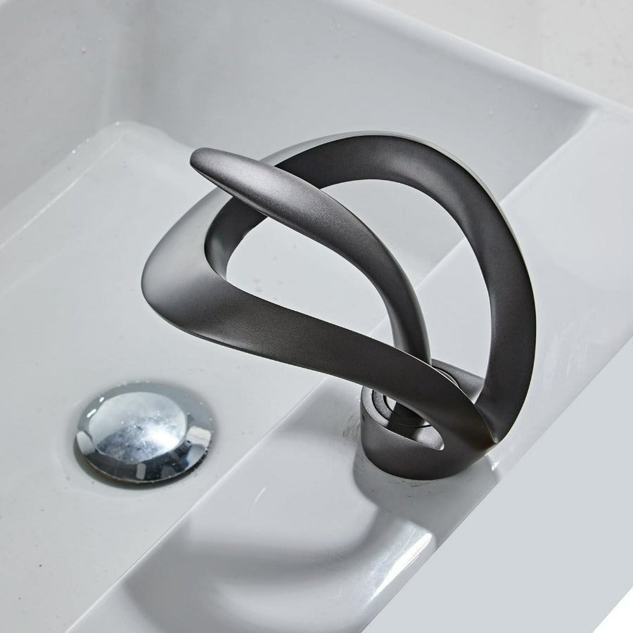 Designer Single Tap Handle Faucet | Abstract Water Spout