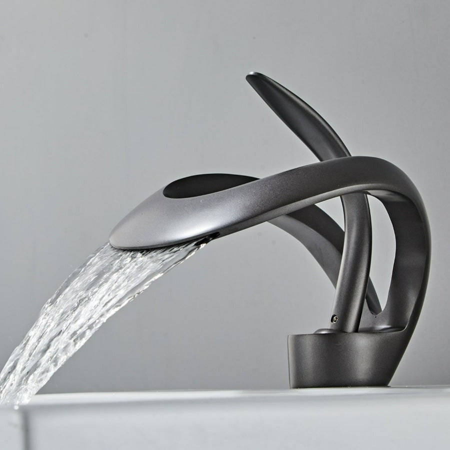 Designer Single Tap Handle Faucet | Abstract Water Spout